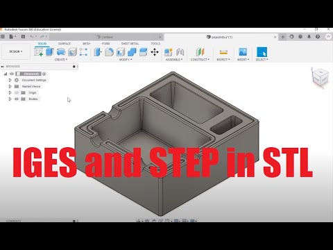 Как из файла STEP, IGES получить файл STL,OBJ