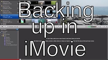 Backing up an iMovie to an external drive (iMovie 2011)