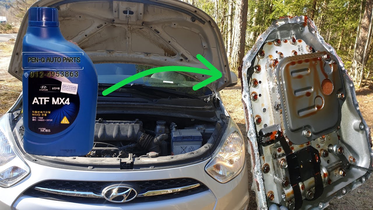 Hyundai i10 Automatic Transmission Oil / Filter Change MX4 YouTube