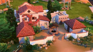 Mediterranean Family Villa || The Sims 4 || Speedbuild with Ambience