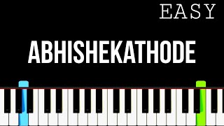 Video thumbnail of "Abhishekathode Adhikarathode - Easy Keyboard Tutorial + Chords | Piano Notes"