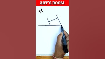 Easy Drawing Trick with Letter H | Simple Bicycle Drawing Tutorial 🎨🚲 #shorts