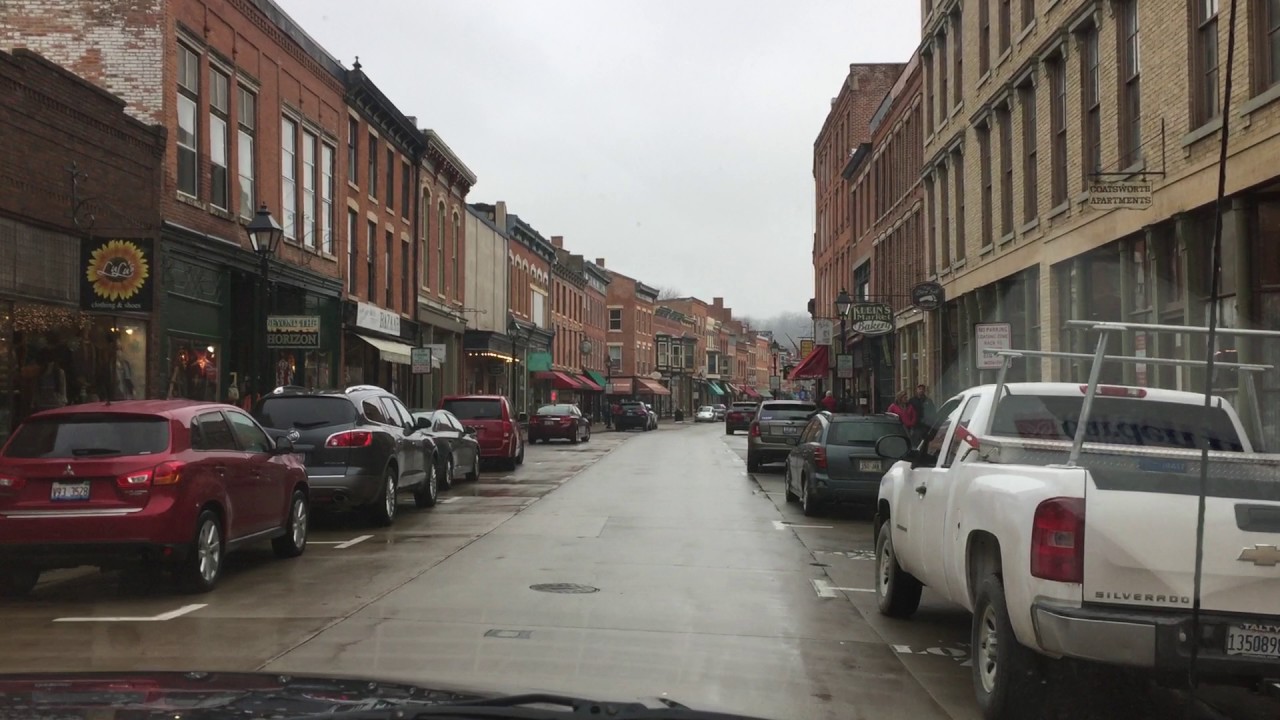 Galena, Illinois Main ST Driving North Thru Downtown