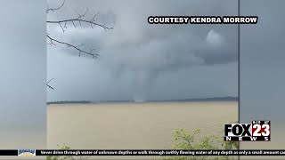 Video: Couple in awe after they claim 2 tornadoes dropped on Lake Eufaula