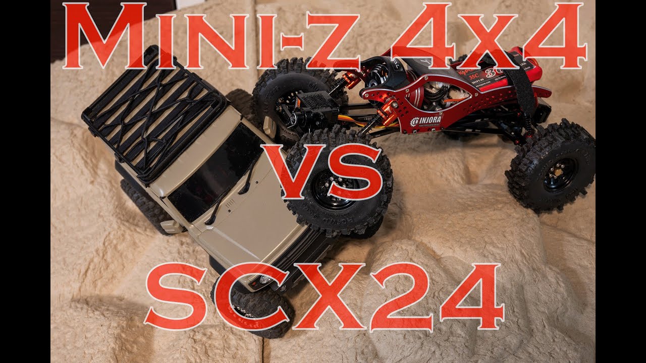 ミニッツ4×4とアキシャルscx24 コース付き 対決！ミニッツ4x4 vs SCX24 (Mini-z 4x4 Jimny vs SCX24) - YouTube