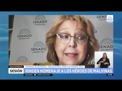 HOMENAJE A LOS HÉROES DE MALVINAS SDORA. NORMA DURANGO -   SESIÓN ESPECIAL 08-04-21