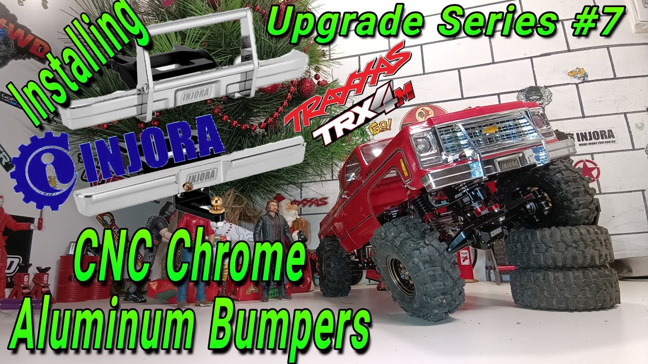 Pare-chocs INJORA En Aluminium CNC Pour TRX4M High Trail K10 – Avant Et Arrière Avec Crochet De Remorquage – 1/18 RC Crawler