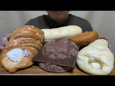 【咀嚼音/ASMR】ローソンのホイップ多め菓子パンを食べまくる‼️コンビニパン モッパン eating sounds/mukbang/bread/LAWSON