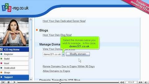 Update your DNS at 123-reg.co.uk by VodaHost web hosting
