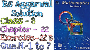 Introduction to Coordinate Geometry | Class 8 Exercise 22B Question 1-7 | Rs Aggarwal | @mdsirmaths