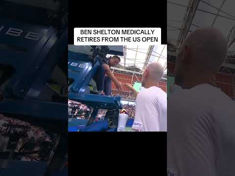 Ben Shelton medically retires at the #USOpen