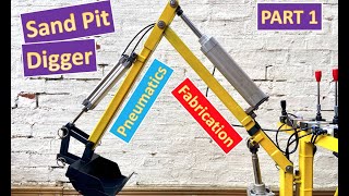 How To Build a Pneumatic Digger / Excavator! - Fabrication Tips, Metalwork, Welding, Part 1