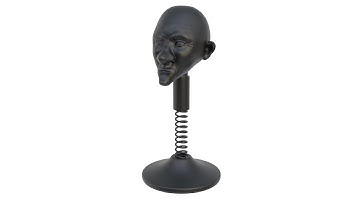 3D model of a toy hanging head on a spring. Superhive, CGtrader, Cults3d (no sound)