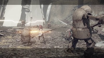 Nier: Automata Route C - The Tower: Popola & Devola Help 9S "We