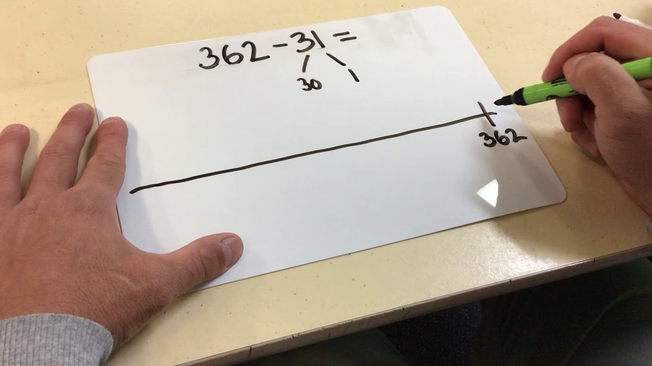 jump strategy subtracting two digit numbers youtube
