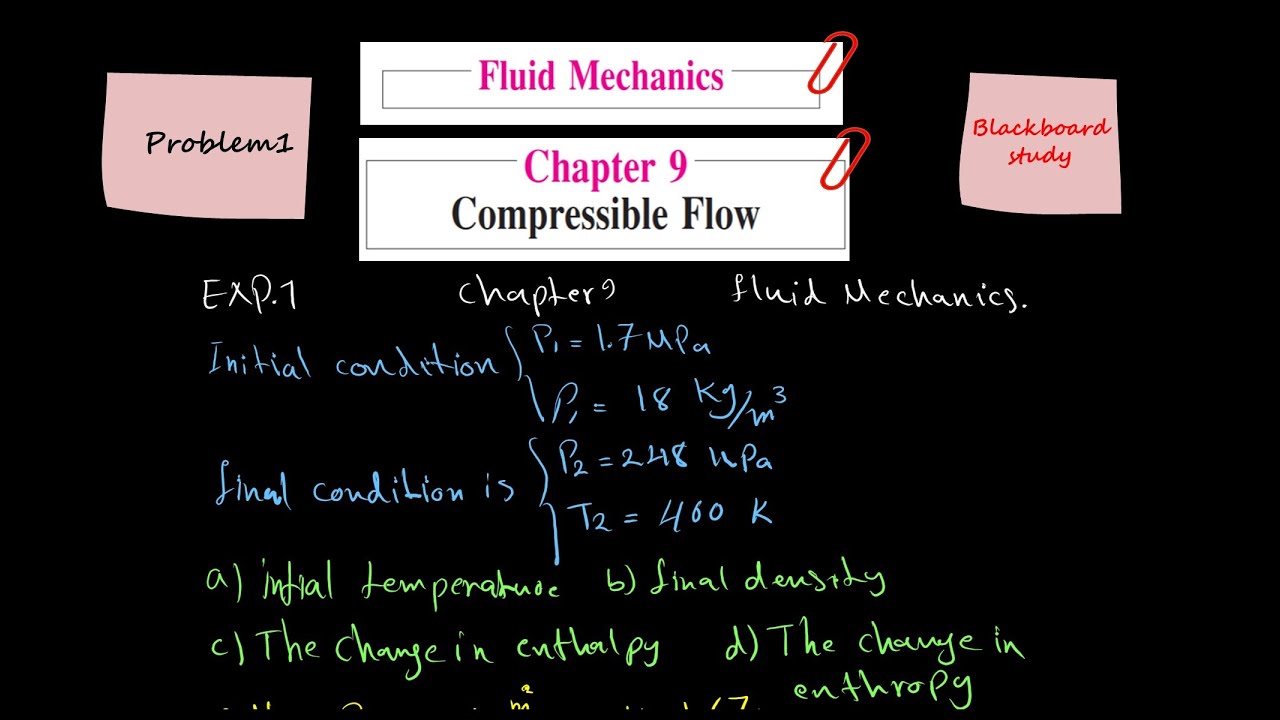 Fluid Mechanics Solution, Frank M. White, Chapter 9, Compressible flow, EXP1 YouTube Fluid Mechanics Solution, Frank M. White, Chapter 9, Compressible flow, EXP1 YouTube