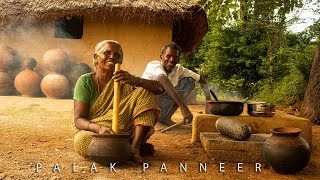 Palak Paneer | Indian Curry | Spinach Paneer Soft Chapathi | Vegetarian | Village life