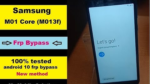 Samsung M01 Core Frp Bypass | M013f Google Account Bypass Android 10 |  New Trick Without Pc
