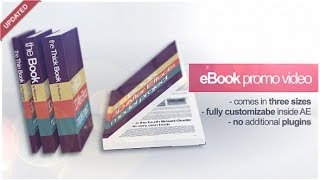 Book promo marketing video 3D mock up Ae template project file