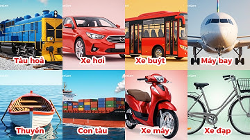 Video Flashcard Tương Tác (Ảnh Thật): Bé Học Phương Tiện Giao Thông - Giọng Miền Nam Ấm Áp