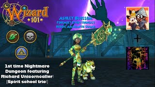 Wizard101  Trying out the Nightmare Dungeon for the first time! (Spirit school trio ft. @cizorj )