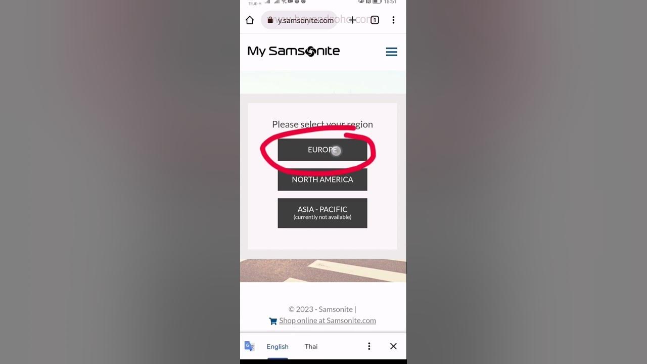 ้how to register samsonite world wide warranty สอน แนะนำวิธีลงทะเบียน