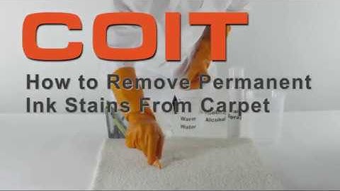 How To Remove Permanent Ink Stains From Carpet