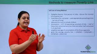 Class 11th – Methods to measure Poverty | Indian Economics | Tutorials Point