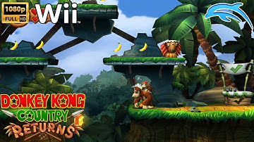 Donkey Kong Country Returns Wii HD Gameplay (Dolphin)
