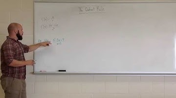 MCV4U - The Quotient Rule