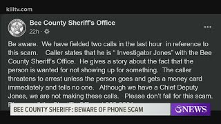 Bee County Sheriff: Beware phone scam calls from 'Investigator Jones'