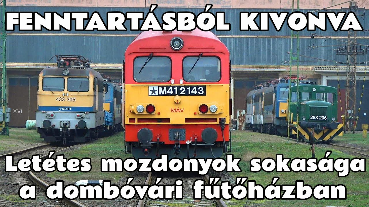 2025.12.23. Dombóvár fűtőház, leállított, FKI, selejtre váró gépek sokasága. Kívülről mindent látni.