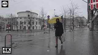 Grey and Rainy Winter Day in Helsinki Finland 🌧️ Walking through the City Center (15 January 2023)