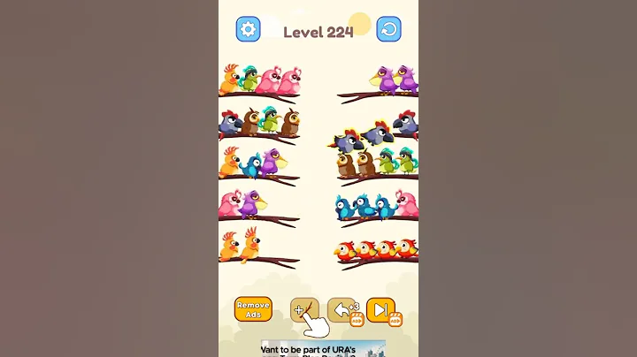 Bird Color Sort Puzzle Level 224 Solution