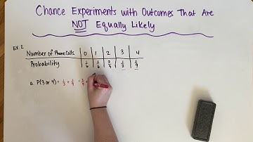 Chance Experiments with Outcomes That Are NOT Equally Likely