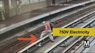 Subway surfer dices with death as he rides on top of moving high speed  train - World News - Mirror Online