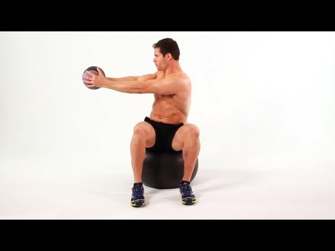How to Do Seated Twist on Exercise Ball | Ab Workout
