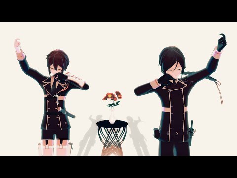【MMD刀剣乱舞】花瓶に触れた【薬研藤四郎/信濃藤四郎】