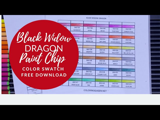 FREE Black Widow Colour Combination Chart! 