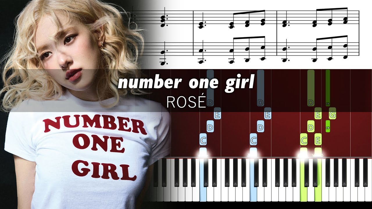 ROSÉ - number one girl - Accurate Piano Tutorial with Sheet Music