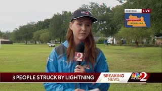 3 struck by lightning near Seminole County elementary school