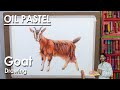 How to Draw Realistic Goat in Oil Pastel | step by step