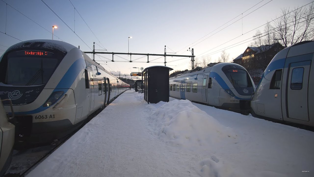 Sweden, train ride from Märsta to Stockholm City