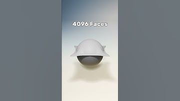 Cloth Simulation from 4 to 200k Faces!  #animation #blender