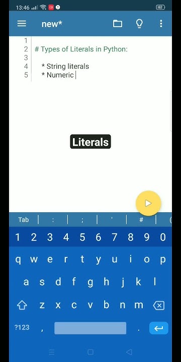 Types of literals in Python #shorts #youtubeshorts #shortsvideo #python ...