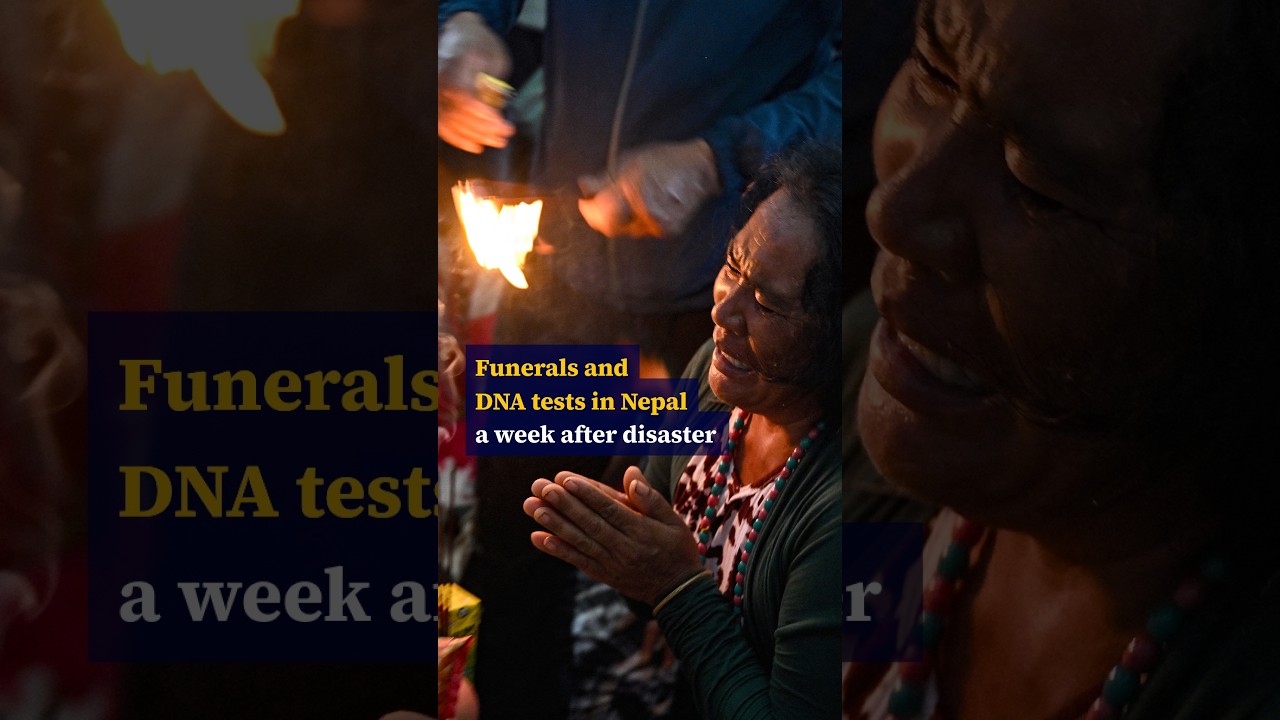 Symbolic funeral held for Nepal flood victims as police collect DNA to help identify remains