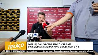 Fábio Matias técnico do CRB - Entrevista ápos vitória: CRB 2 x 1 Criciúma
