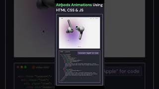 airpods animation using html css js #coding #html #html5 #css #css3 #java #javascript #php #codes