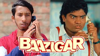 Bazigar Movie Spoof (1993) |Johnny Lever Comedy Scene  | Best Movie Clip | Comedy Movie |