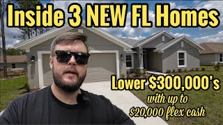 Inside 3 New Florida Homes For Sale in the Low $300,000's with up to $20,000 Flex Cash!